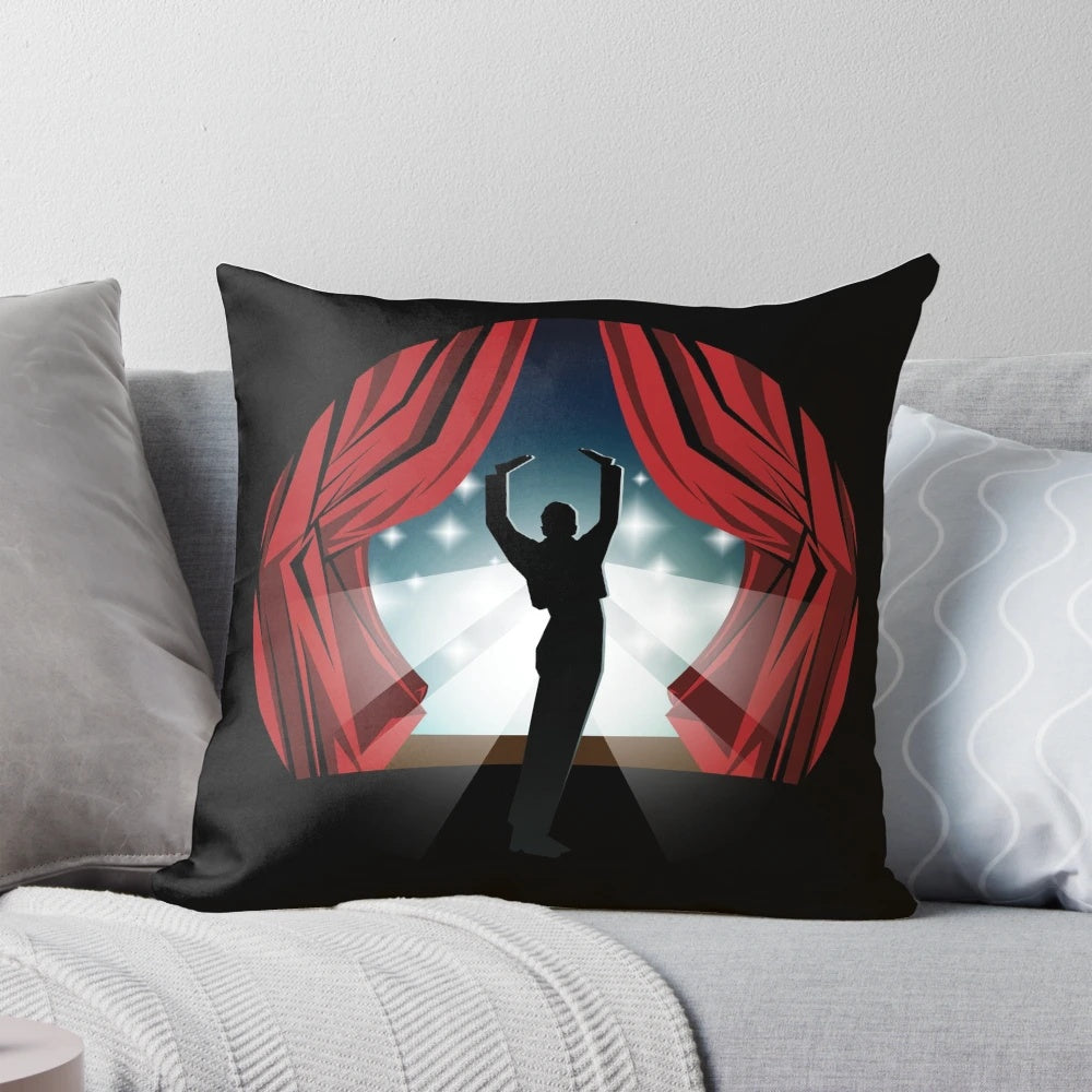 Strictly Ballroom movie-inspired throw pillow featuring dance and musical elements