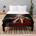 Striker Helluva Boss inspired plush blanket featuring the character Striker from the animated series Helluva Boss.