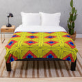 Suspiria-inspired stained glass pattern plush blanket
