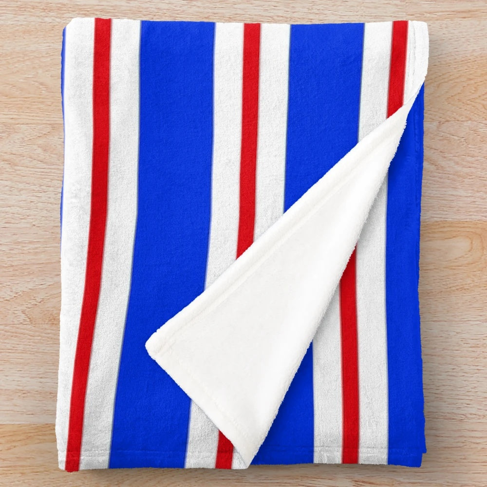 Glasgow Rangers football club plush striped blanket