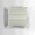 Soft, striped sage green pillow with a minimalist, neutral pattern design.