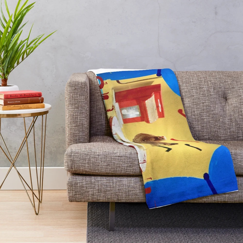 Stroszek-inspired plush blanket featuring iconic film stills and scenes