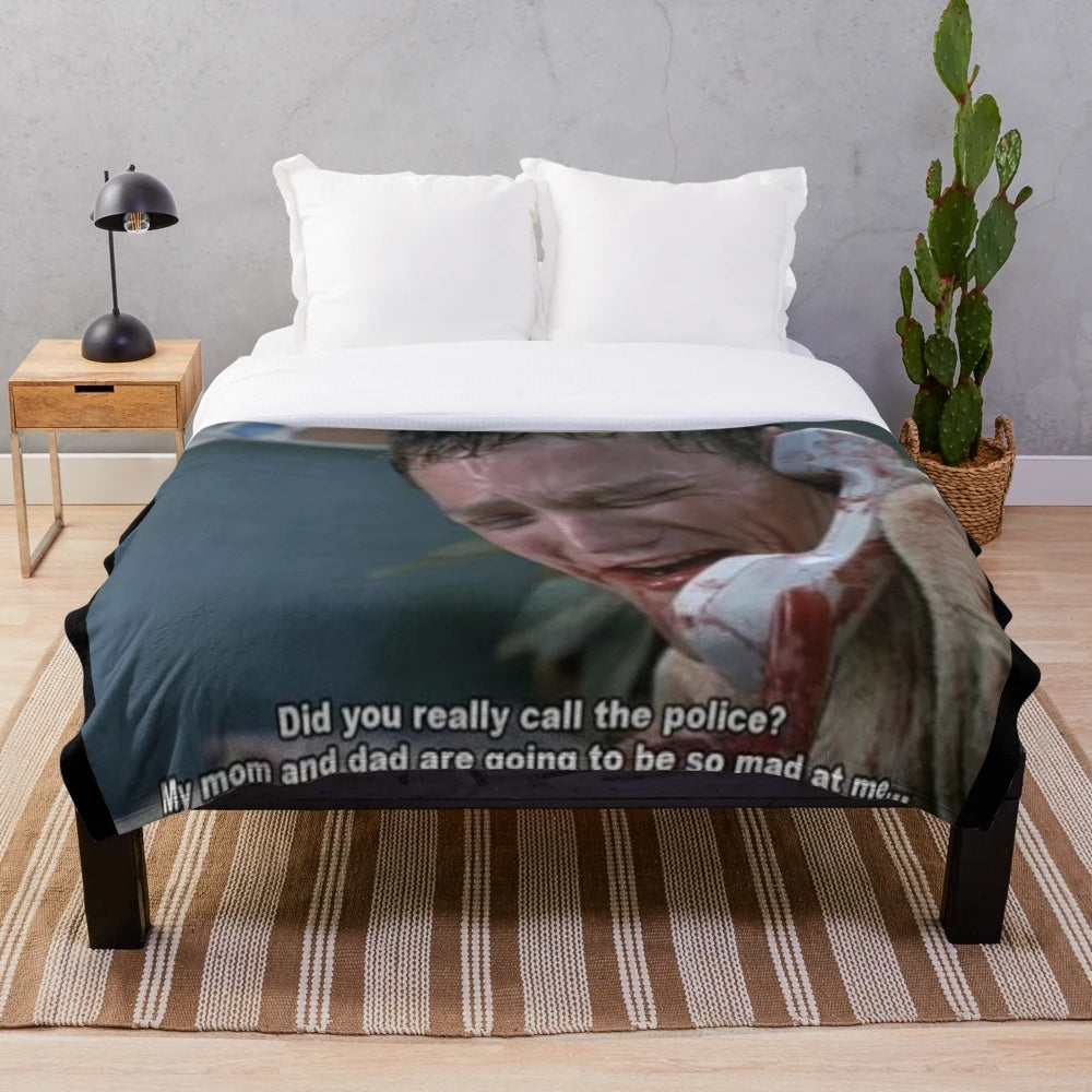 Stu Macher inspired plush blanket for Scream movie fans