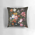 Vibrant floral still life painting by renowned Dutch Golden Age artist Jan Davidsz. de Heem reproduced on a high-quality pillow.