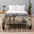 African wild dog plush blanket featuring a stunning wildlife photograph