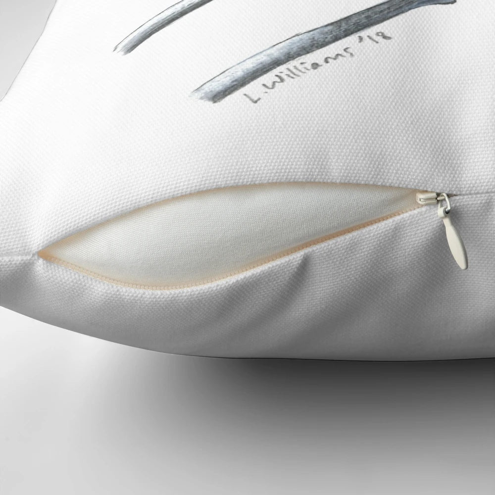Closeup of a colorful male Australian fairy wren bird on a decorative pillow