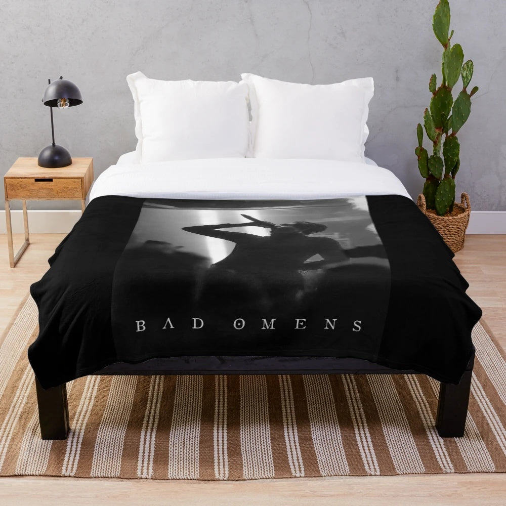 Bad Omens Artwork Plush Blanket for Metal Music Lovers