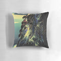 Eyvind Earle's "Big Sur Poem" nature-inspired geometric art printed on a high-quality pillow.