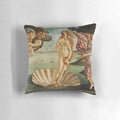 Decorative pillow featuring Sandro Botticelli's famous painting "The Birth of Venus
