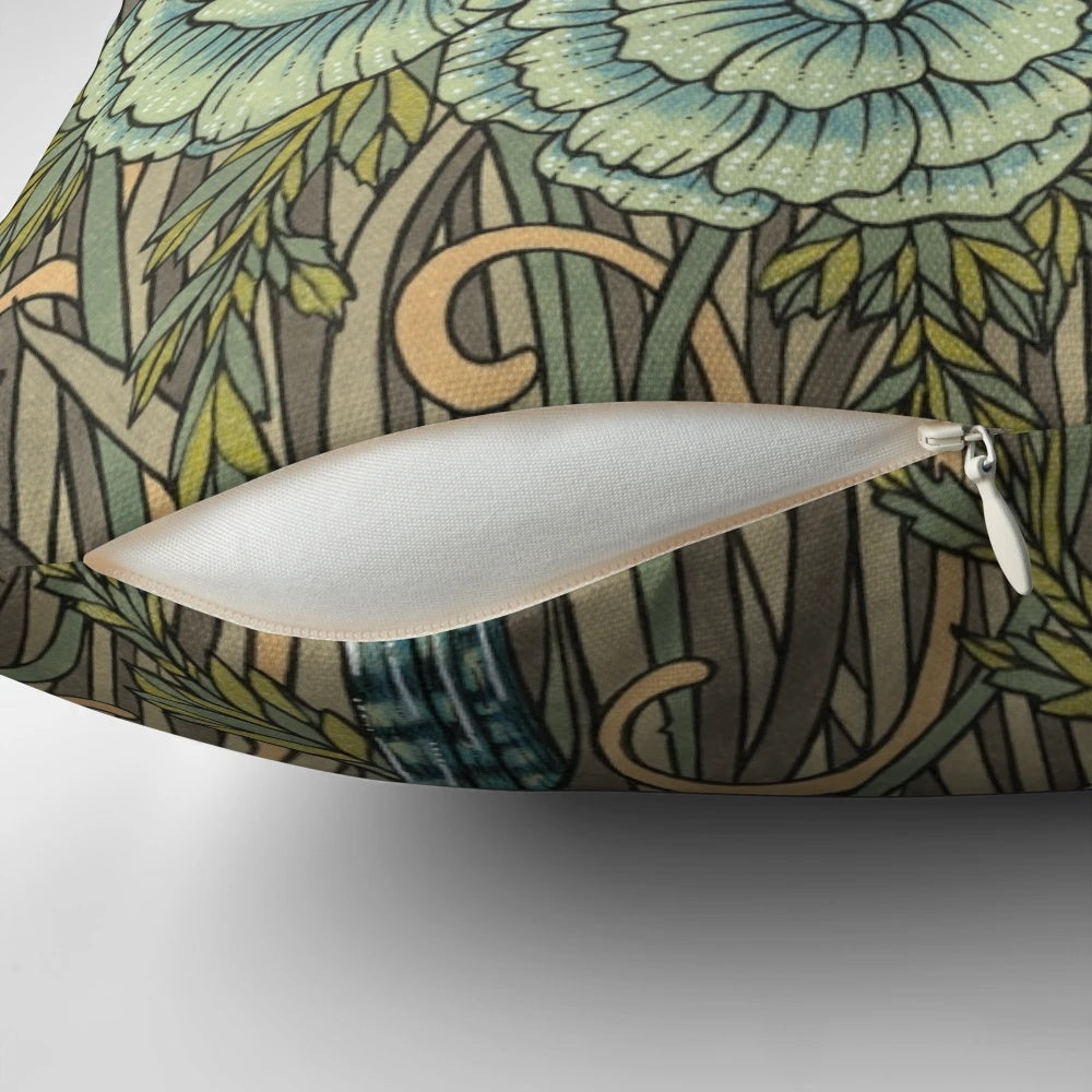 Blue Jay Decorative Pillow with Vibrant Feathers and Nature-Inspired Design