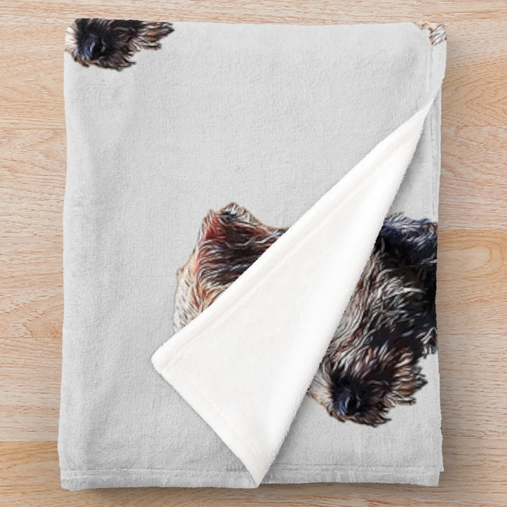 Plush border terrier themed blanket for dog lovers