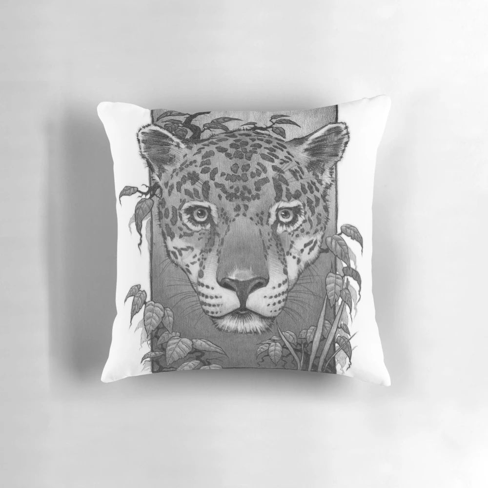 Detailed graphite drawing of a powerful Brazilian jaguar, a magnificent big cat species.