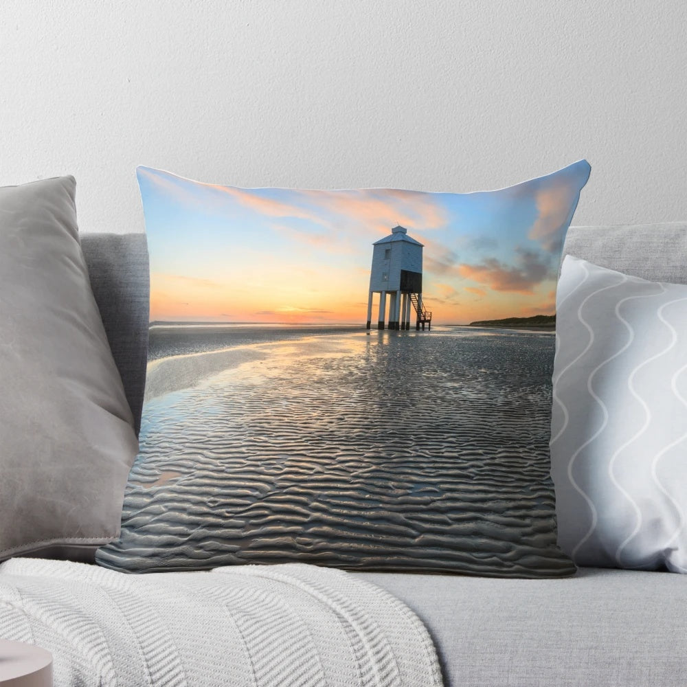 Sunset view of the Burnham-on-Sea lighthouse in Somerset, UK
