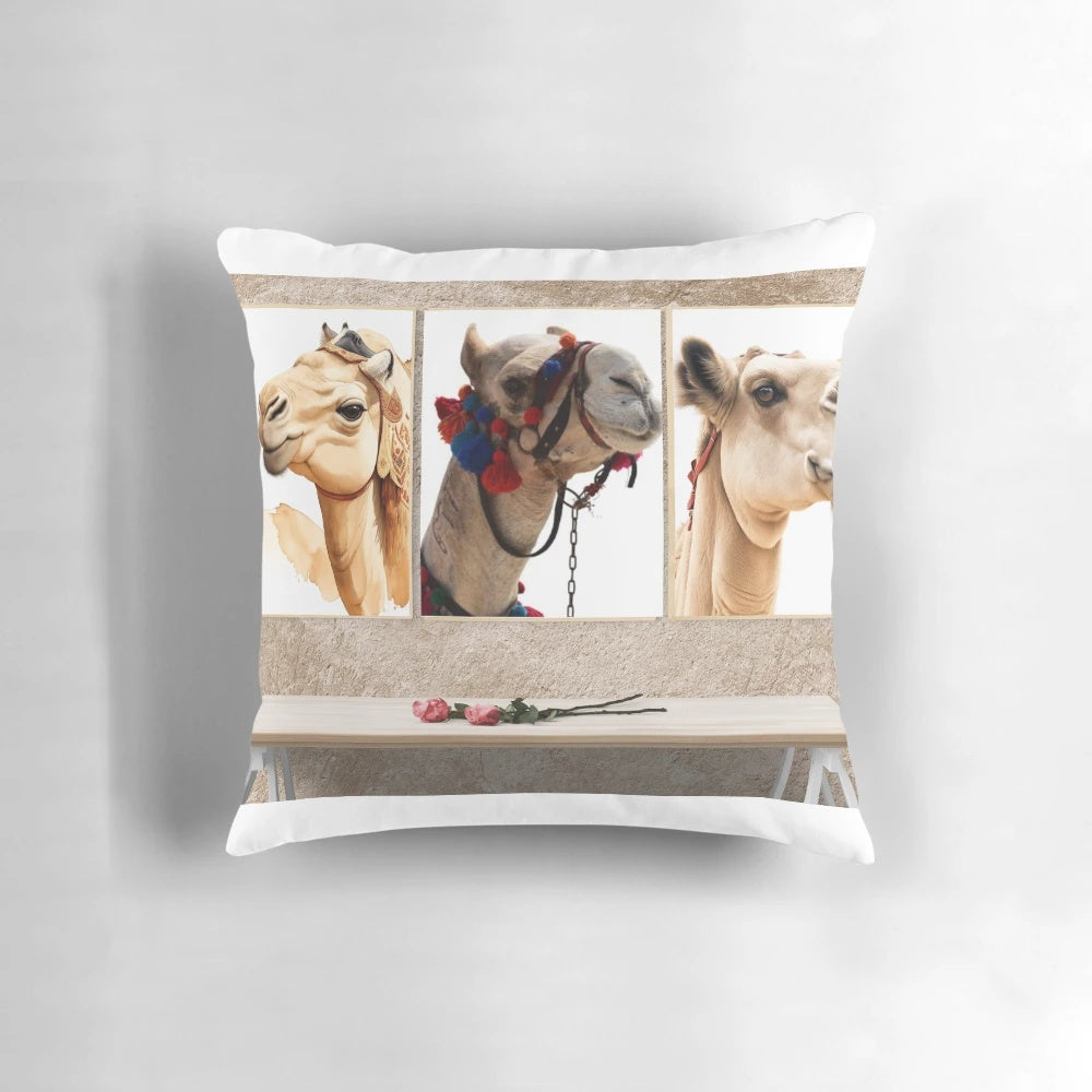 Vibrant digital painting of a camel, a desert animal, showcased as modern wall art.