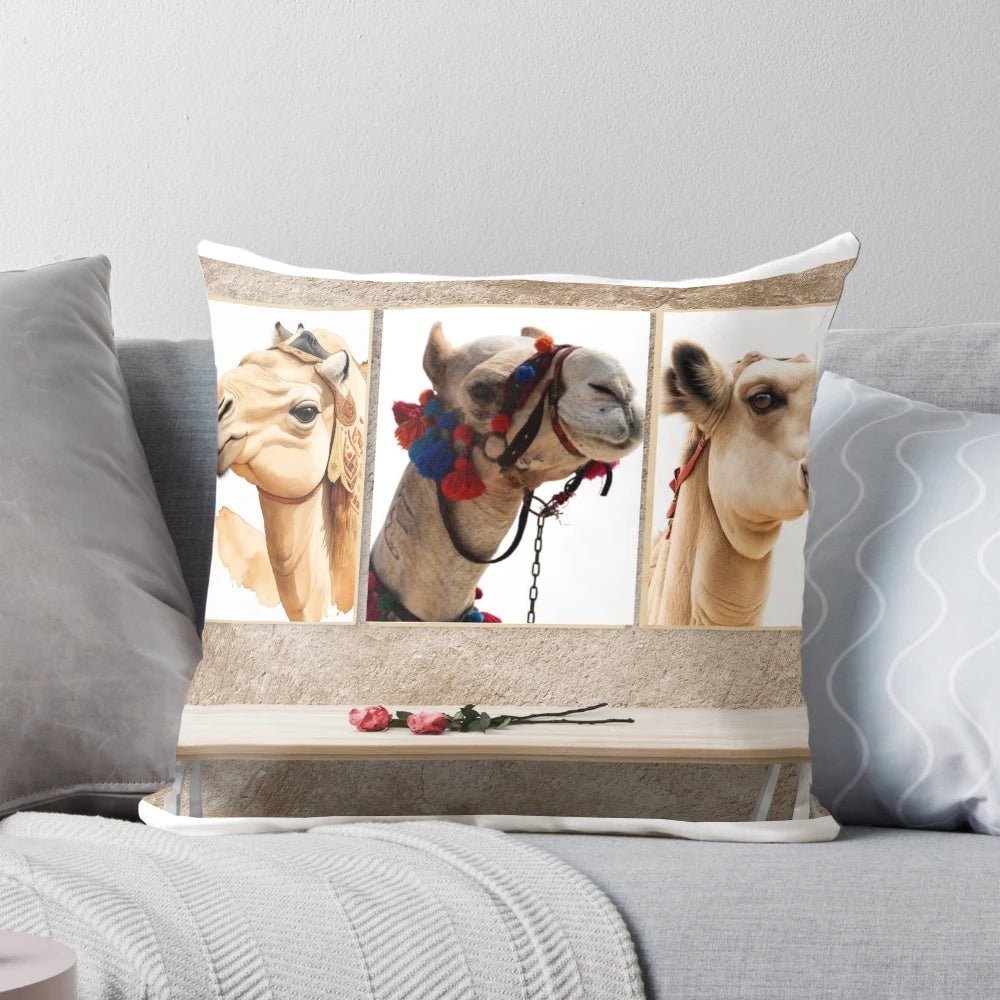 Vibrant digital painting of a camel, a desert animal, showcased as modern wall art.