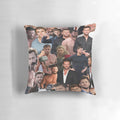Decorative pillow featuring a collage of photos of the handsome actor Chris Hemsworth