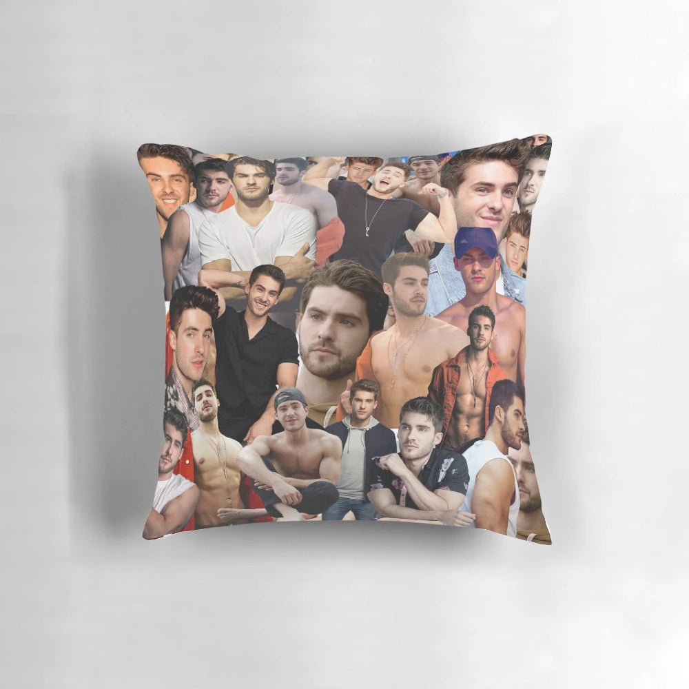 Cody Christian Photo Collage Pillow featuring a montage of the beloved celebrity in various poses