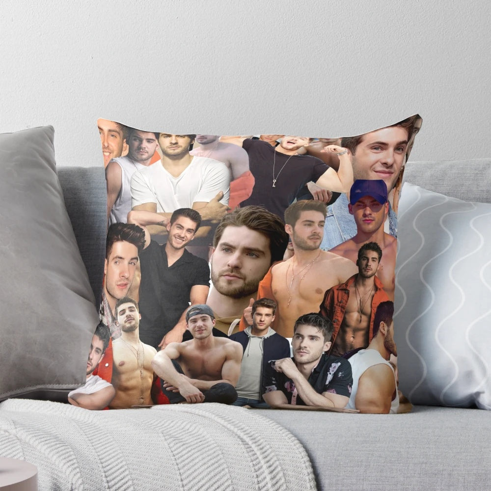 Cody Christian Photo Collage Pillow featuring a montage of the beloved celebrity in various poses