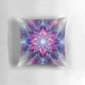 Lush crystal flower design on a plush decorative pillow