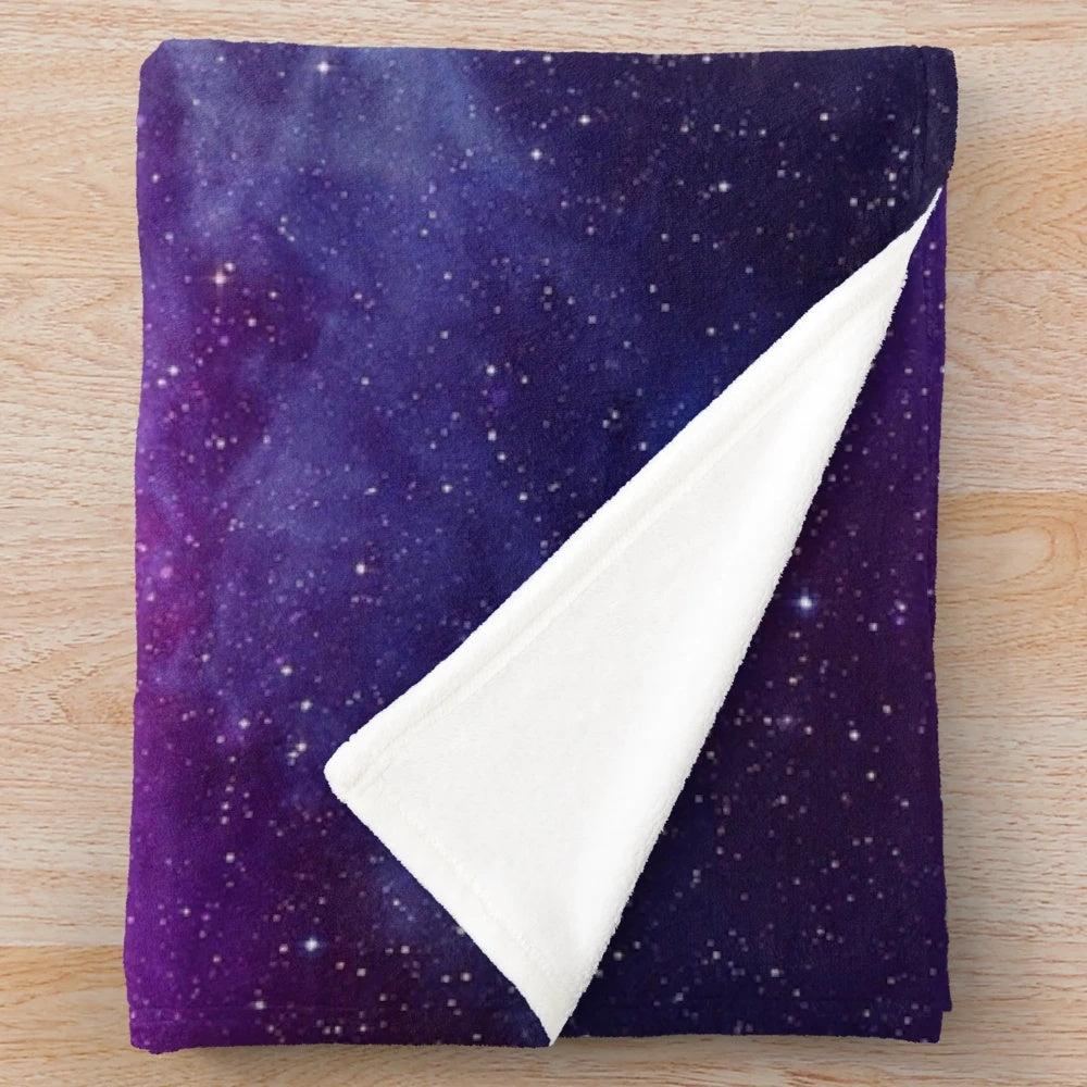 Dragon galaxy vector art design on a plush blanket