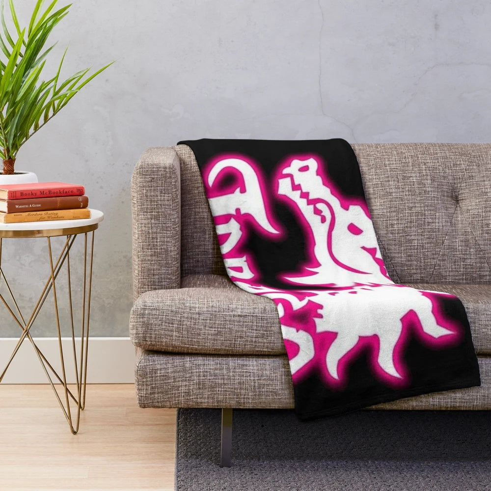 Dragon-themed plush blanket featuring Beyblade characters and designs