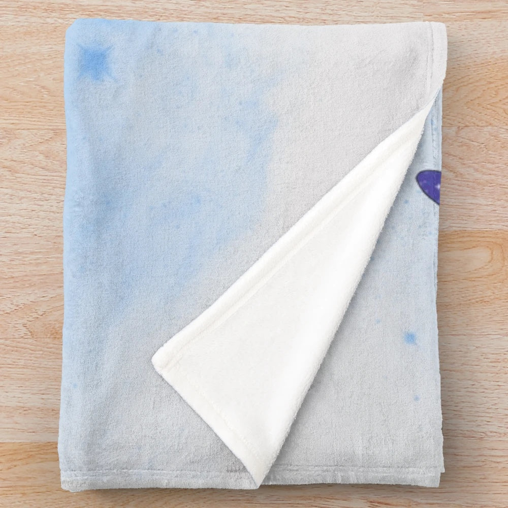 Epaulette shark plush blanket with a galaxy design