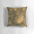 Beautiful fractal-patterned daisy flower in warm, earthy tones decorative throw pillow