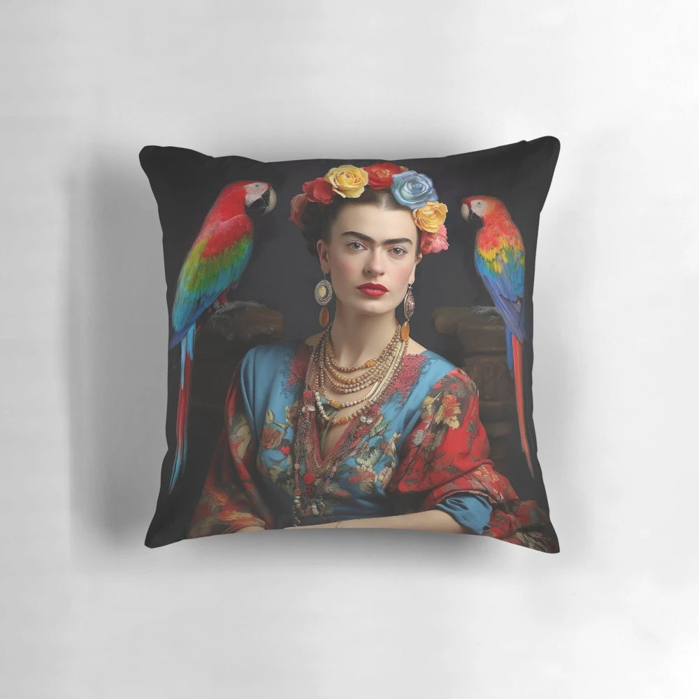 Vibrant portrait of Frida Kahlo, the iconic Mexican feminist artist