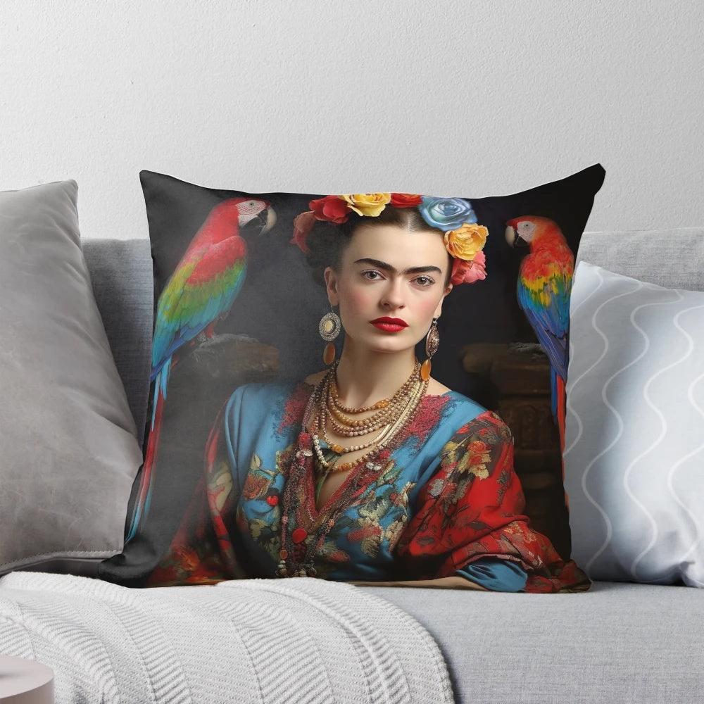 Vibrant portrait of Frida Kahlo, the iconic Mexican feminist artist