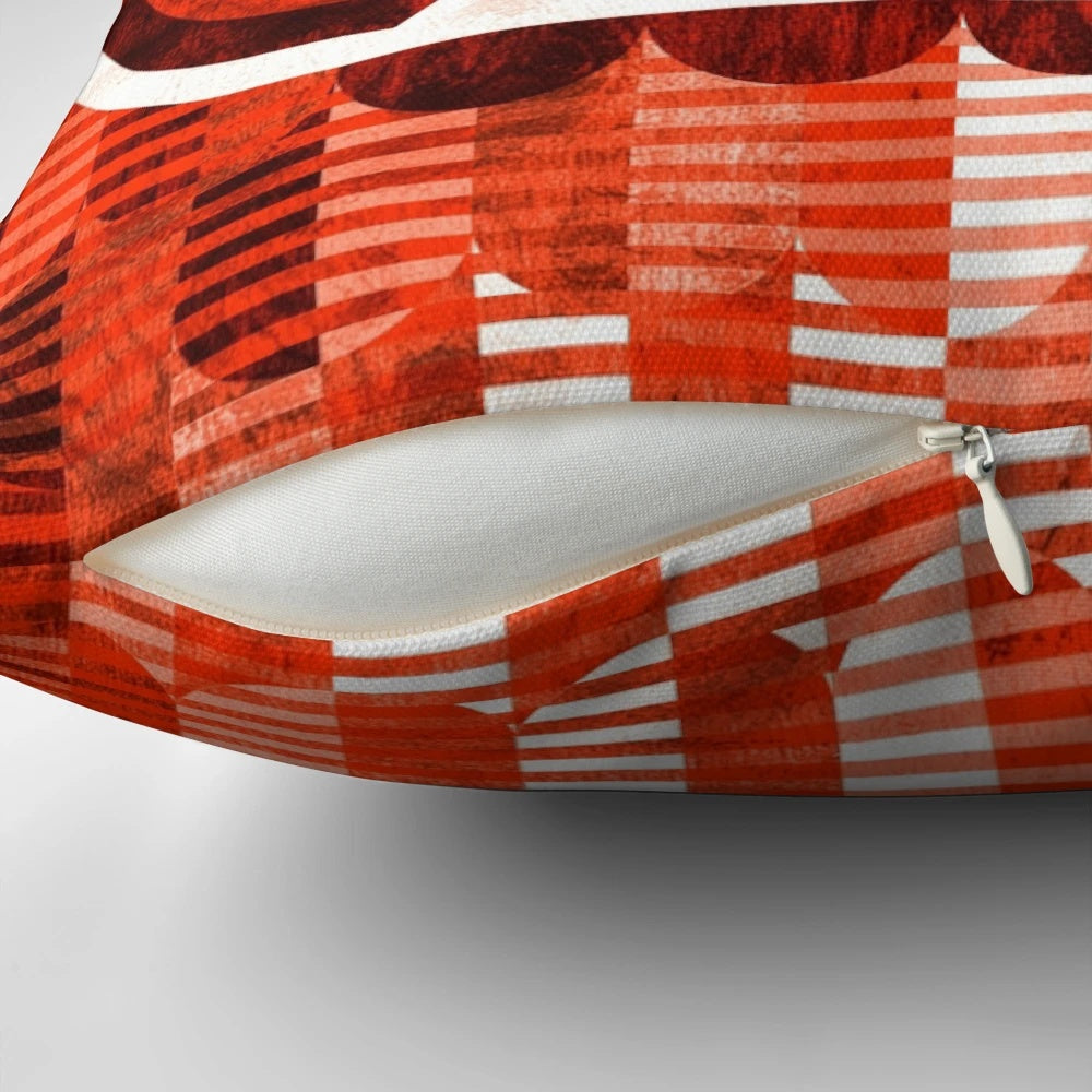 A vibrant and minimalist digital illustration of a great horned owl on a decorative pillow.