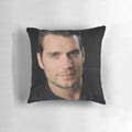 A high-quality pillow featuring the handsome image of actor Henry Cavill