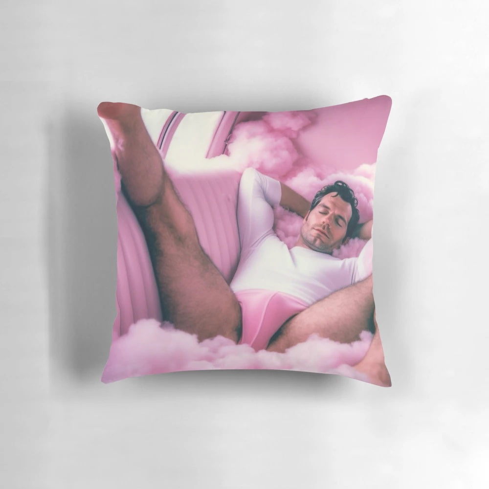 Soft, high-quality pillow featuring the handsome image of Hollywood actor Henry Cavill
