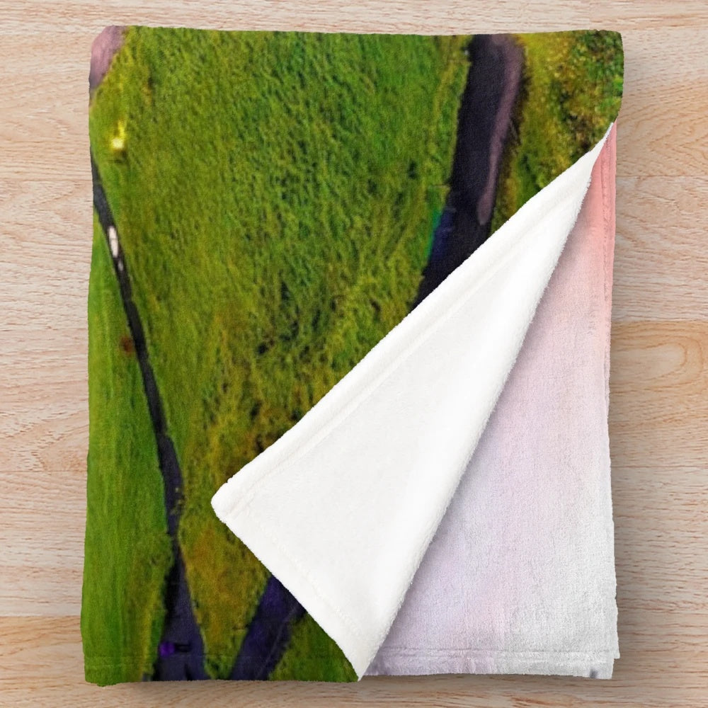 Plush blanket featuring a stunning photograph of the Seljalandsfoss waterfall in Iceland