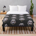 Irish Wolfhound dog art plush blanket