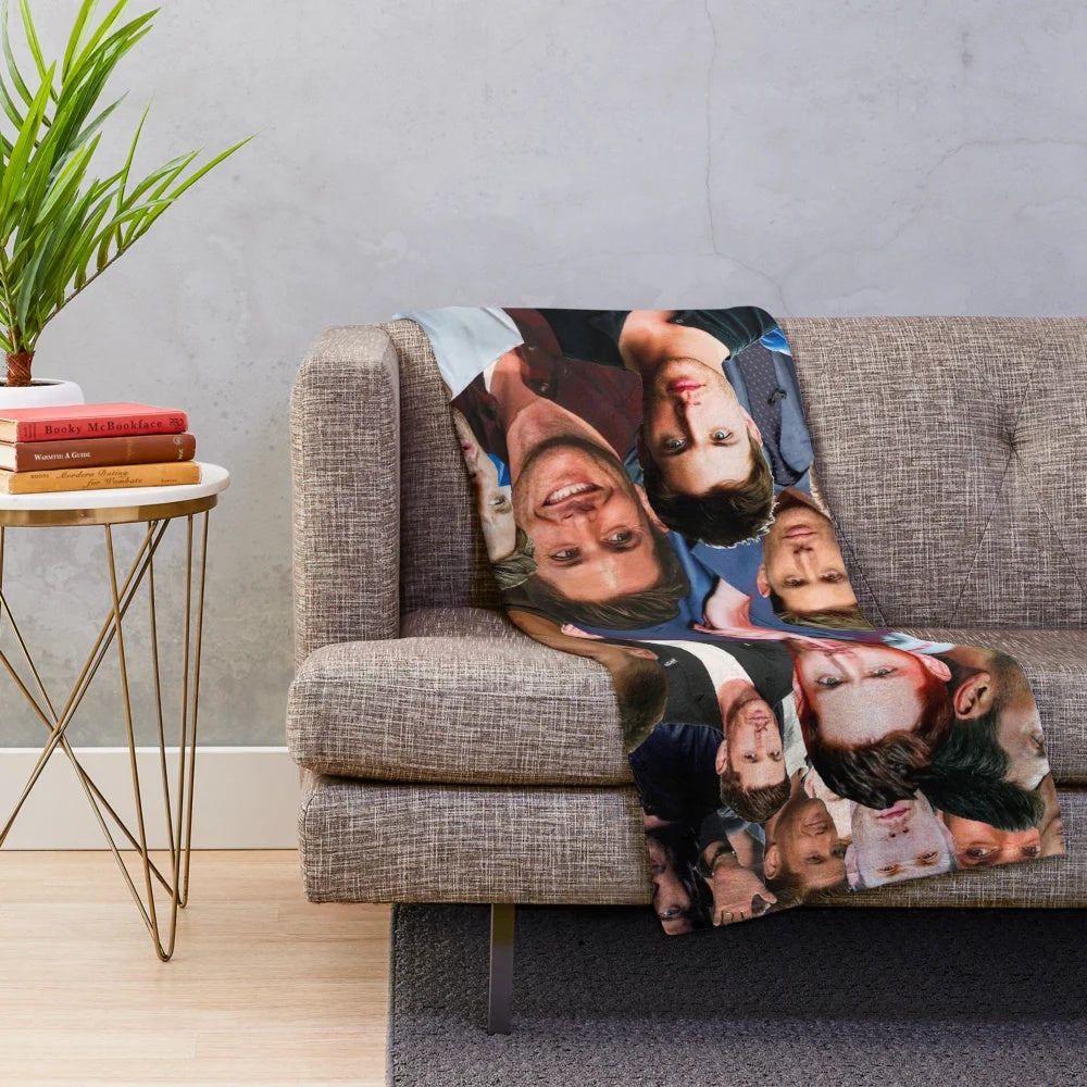 Jensen Ackles Photo Collage Plush Blanket featuring the Supernatural star