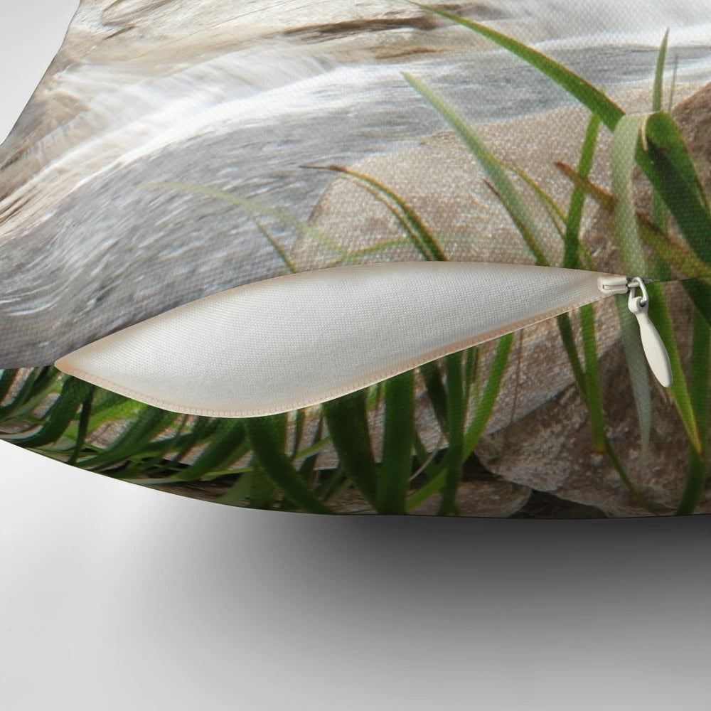 Pillow featuring the picturesque Josephine Falls waterfall in Queensland, Australia