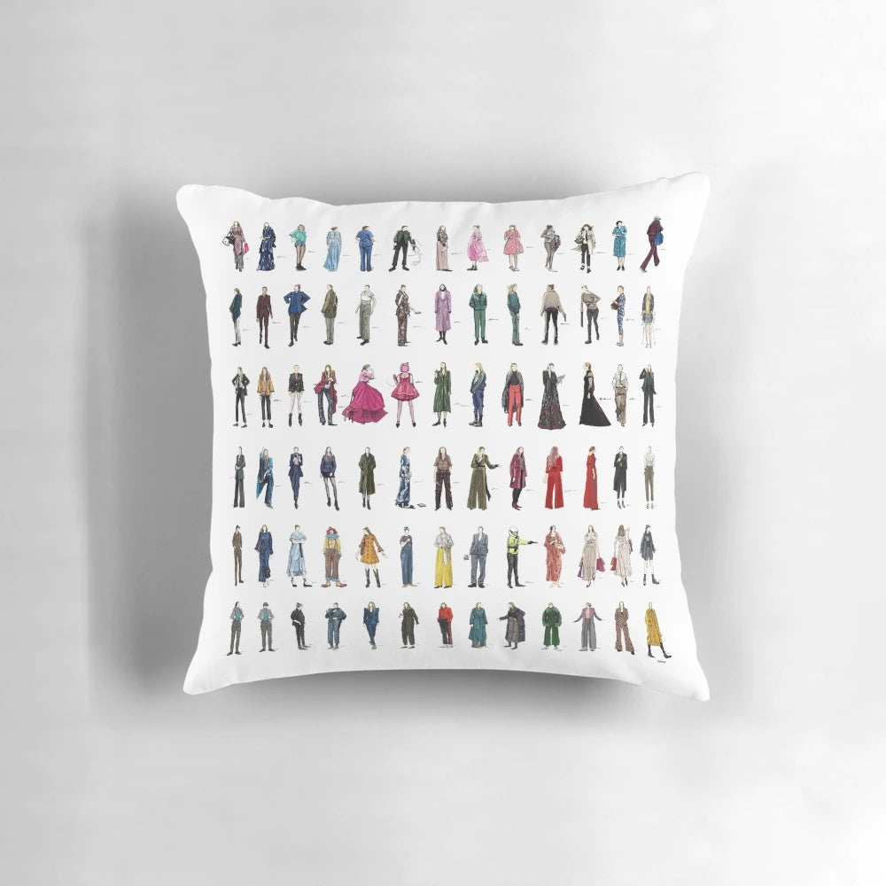 Stylish Villanelle-inspired fashion pillow from "Killing Eve"