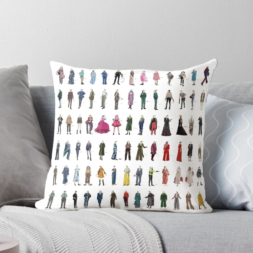 Stylish Villanelle-inspired fashion pillow from "Killing Eve"
