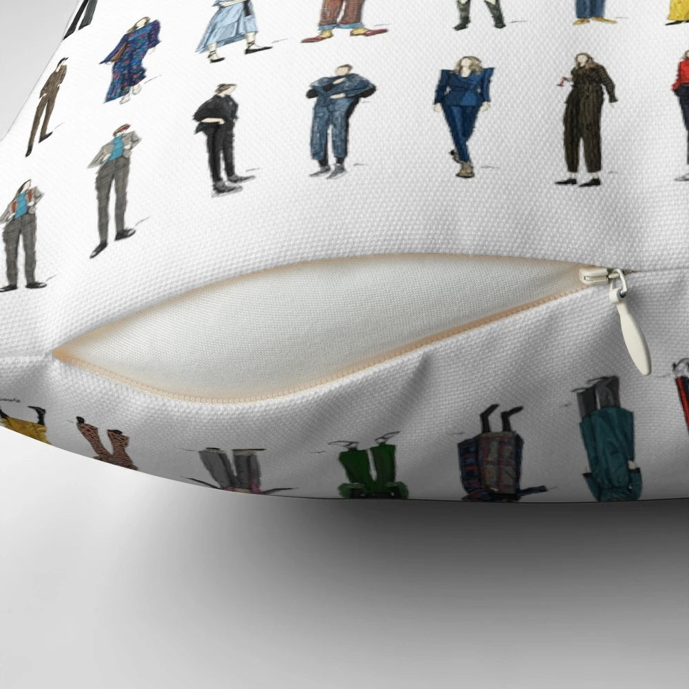 Stylish Villanelle-inspired fashion pillow from "Killing Eve"