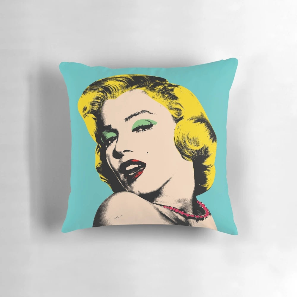 Vibrant pop art portrait of iconic Hollywood actress Marilyn Monroe