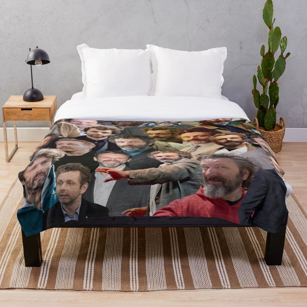 Michael Sheen Photo Collage Plush Blanket