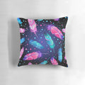 Beautifully crafted native feather decorative pillow with intricate tribal, bohemian, and ethnic design elements.