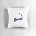 Navy blue and white striped cape cod-inspired pillow