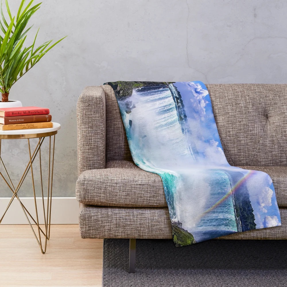 Niagara Falls Ontario Landscape Plush Blanket