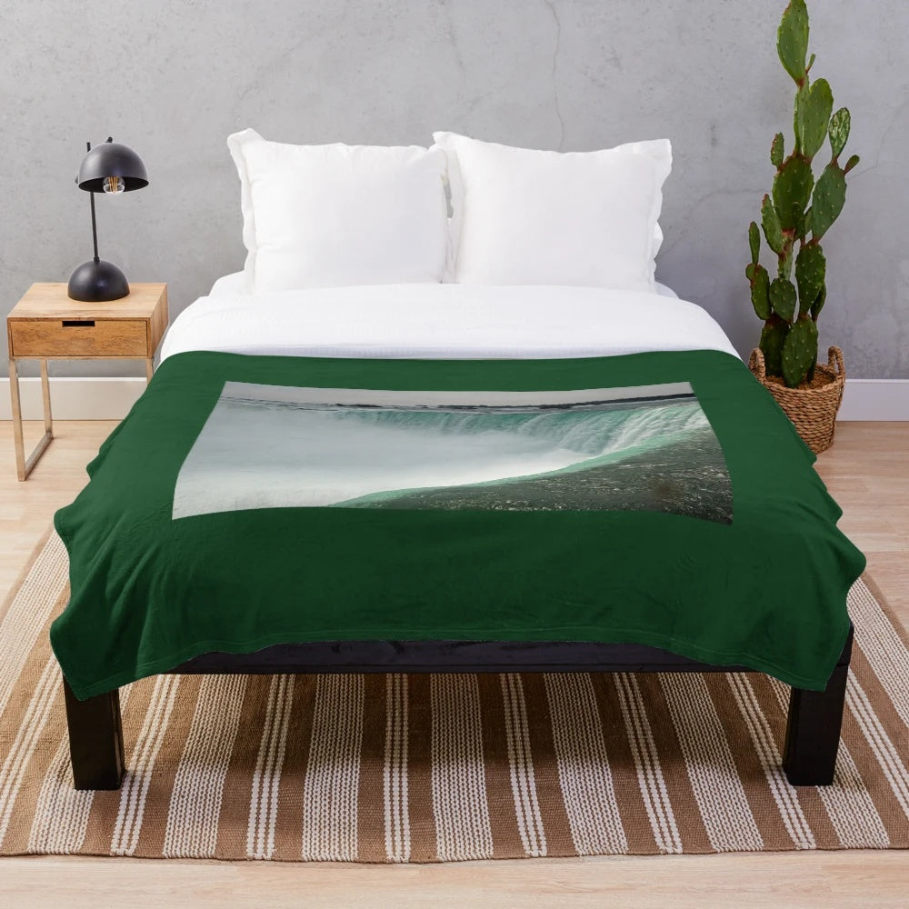Plush blanket with the breathtaking view of Niagara Falls in Canada