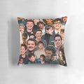 Soft, high-quality pillow with a collage of photos featuring the actor Pedro Pascal