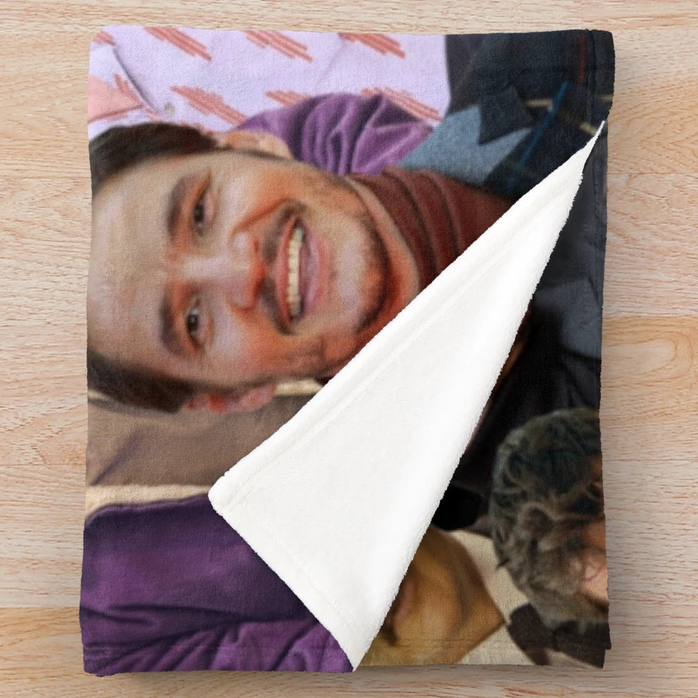 Pedro Pascal Photo Collage Plush Blanket