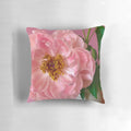 Soft and luxurious pink peony floral pillow
