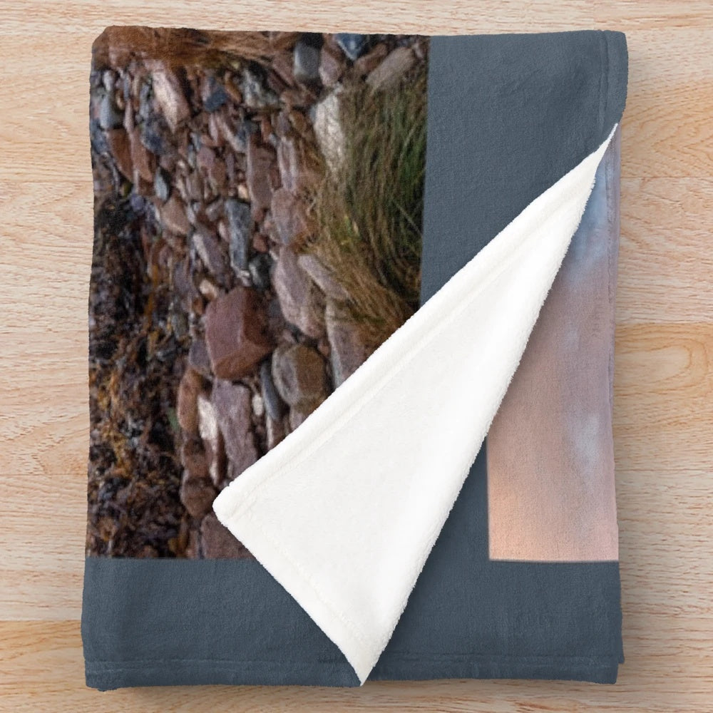 Plush blanket showcasing the majestic Five Sisters of Kintail in the Scottish Highlands