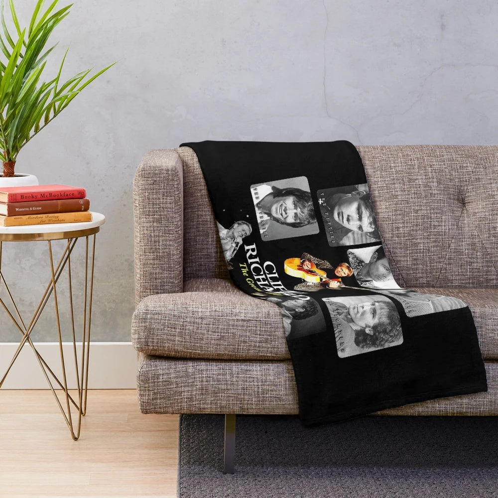 Cliff Richard Plush Blanket with a Clear and Elegant Design